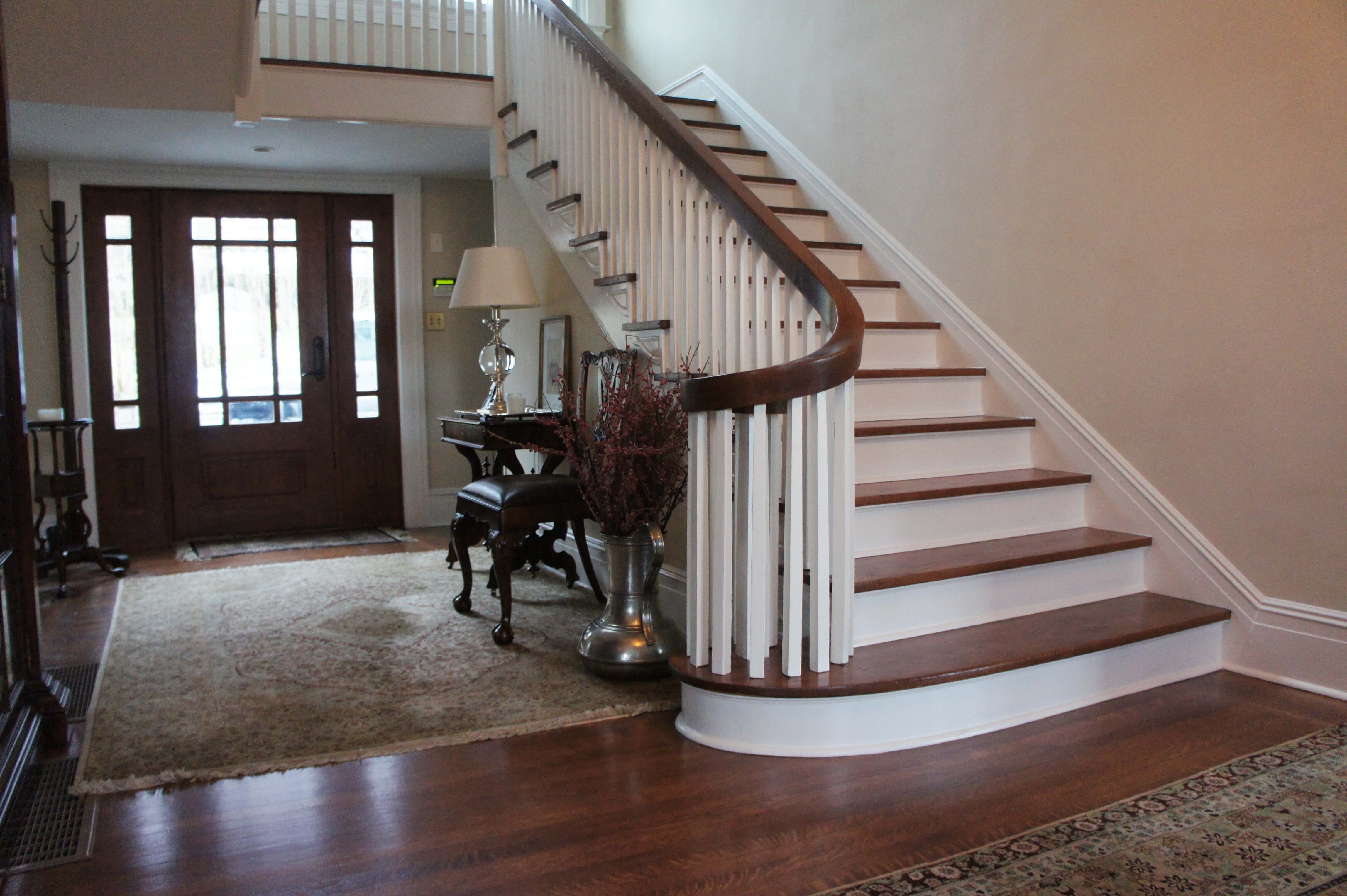 Handrail Repair Refinishing Replacement, Refinishing Hardwood Floors Stairs